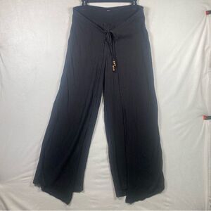 Denim & Supply Ralph Lauren Black Palazzo Wide Leg Wrap Pants Size Large